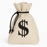 Rustic Burlap Money Favor Bags - Set of 8